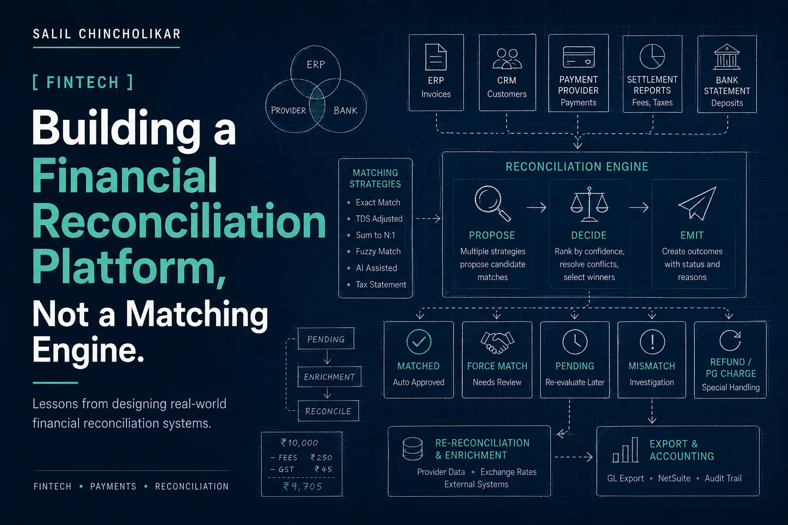 Building a Financial Reconciliation Platform, Not a Matching Engine
